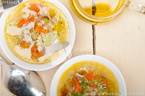 Image of Syrian barley broth soup Aleppo style