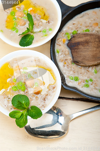 Image of Hearty Middle Eastern Chickpea and Barley Soup