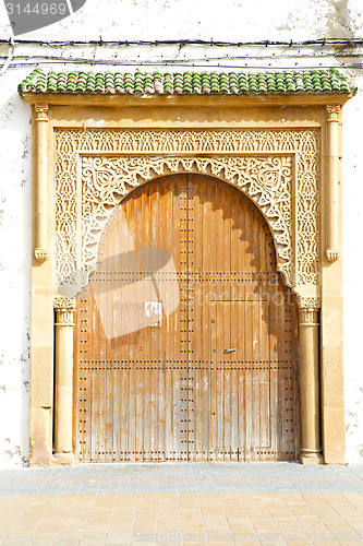 Image of historical in  antique building door morocco style africa   