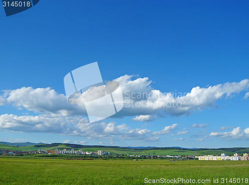Image of Landscape with town