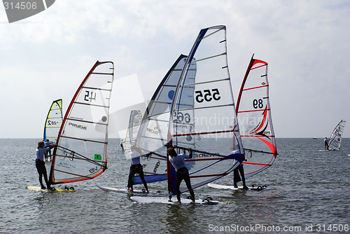 Image of Windsurfing on the sea