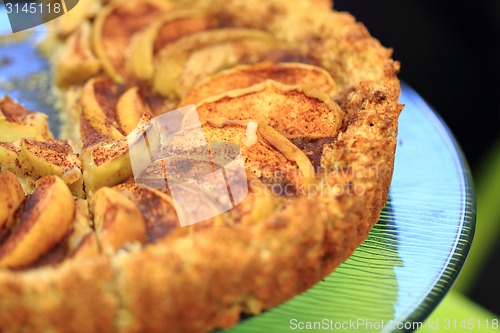 Image of detail of apple cake