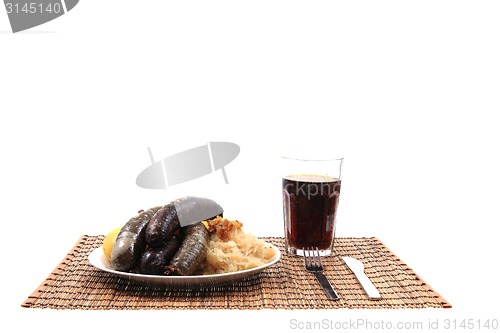 Image of black and white pudding as czech typical food 