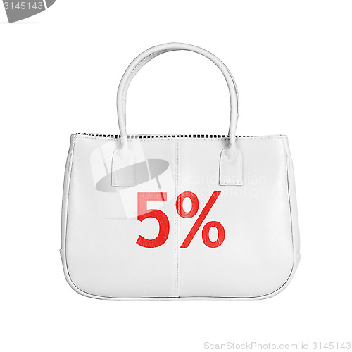 Image of Sale bag design element isolated on white