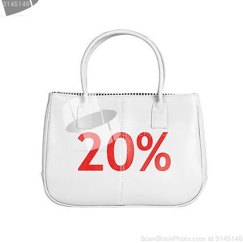 Image of Sale bag design element isolated on white