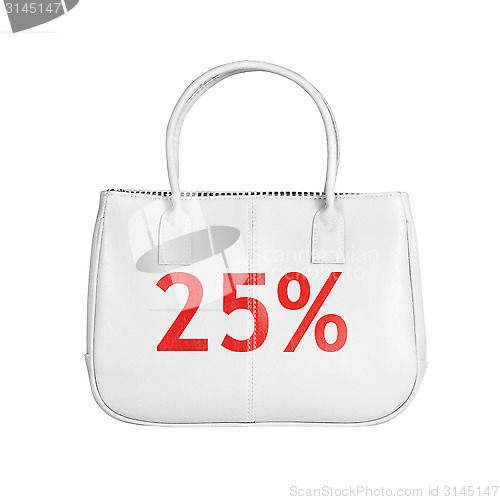 Image of Sale bag design element isolated on white