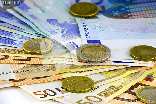 Image of Euro coins and banknotes