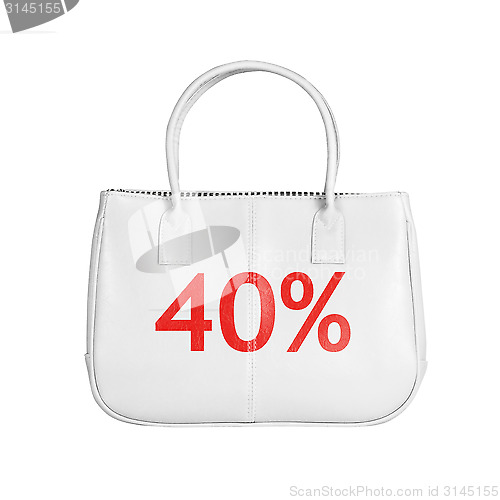 Image of Sale bag design element isolated on white