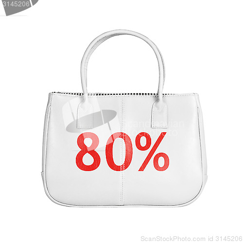 Image of Sale bag design element isolated on white