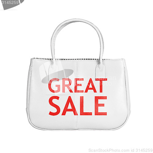 Image of Sale bag design element isolated on white