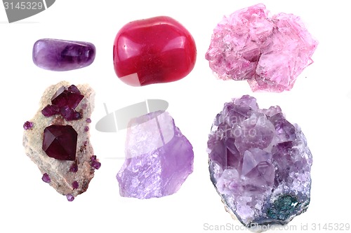 Image of violet mineral collection 