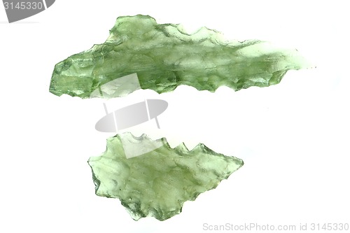 Image of green moldavite minerals