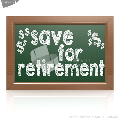 Image of Saving For Retirement on a chalkboard