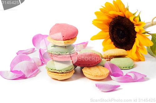 Image of Sunflower and macaron cookies