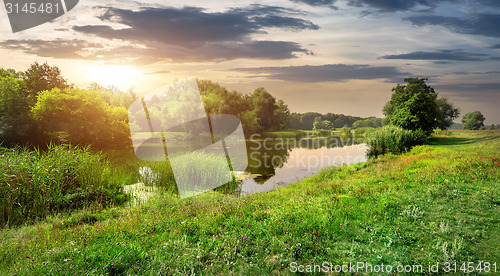 Image of Evening over river