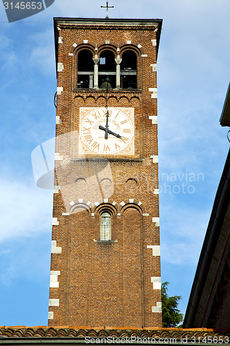 Image of legnano old abstract in  italy     church  bell sunny day 