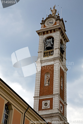 Image of  sunny day    milan   old abstract in  statue  tower bell 