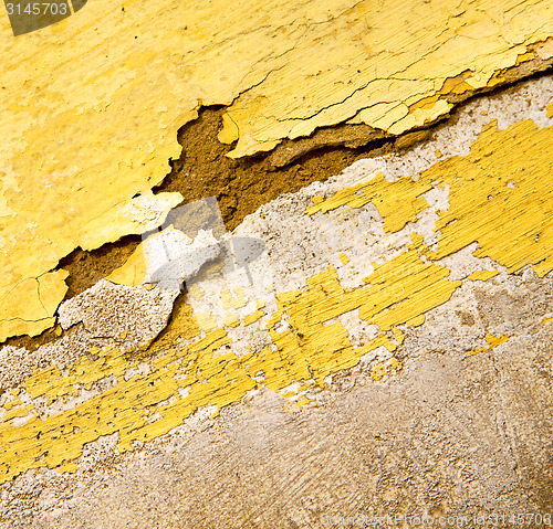 Image of yellow  in texture wall and  morocco africa abstract