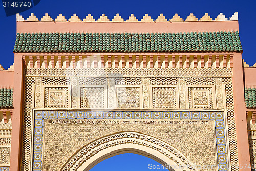 Image of morocco arch in africa old  