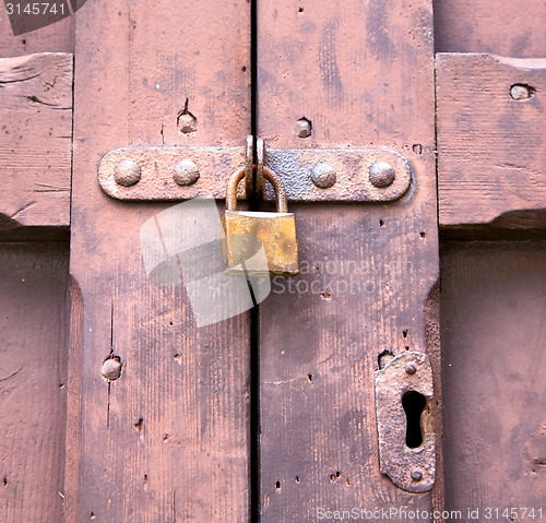 Image of abstract  padlock rusty  crenna gallarate varese italy