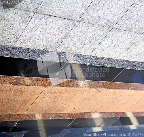 Image of abstract  reflex       pavement cross stone step     the    temp