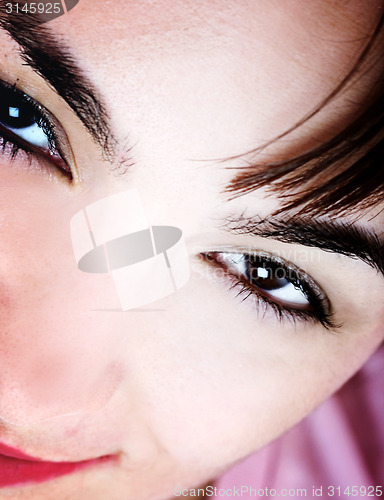 Image of Beautiful young woman face. 