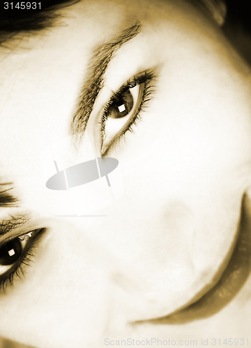 Image of Beautiful young woman face. 