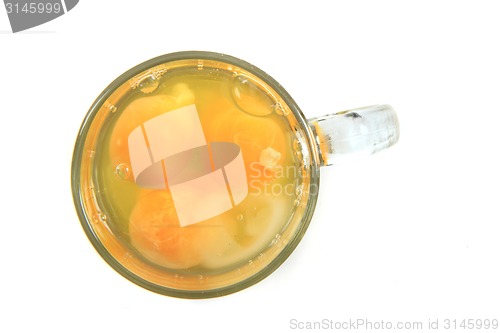 Image of eggs in the glass cup