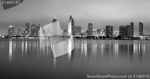 Image of Late Night Coronado San Diego Bay Downtown City Skyline