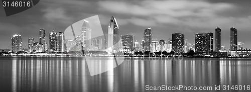 Image of Late Night Coronado San Diego Bay Downtown City Skyline