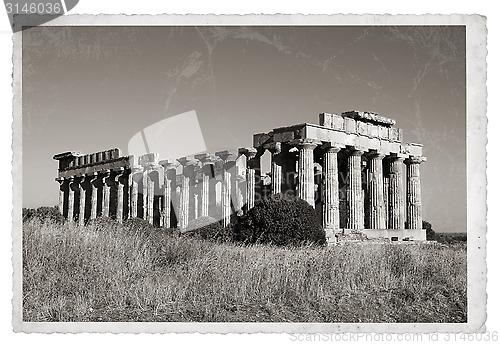 Image of Greek temple Vintage photo