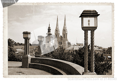 Image of Vintage photo Panoramic Zagreb