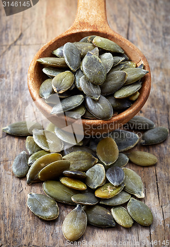 Image of spoon of squash seeds