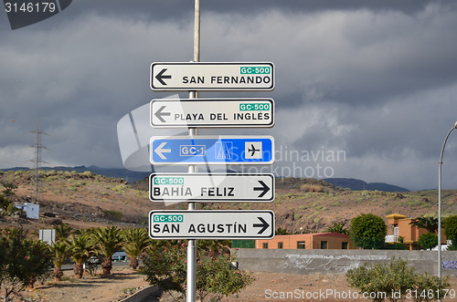 Image of Road signs at Gran Canaria, Spain