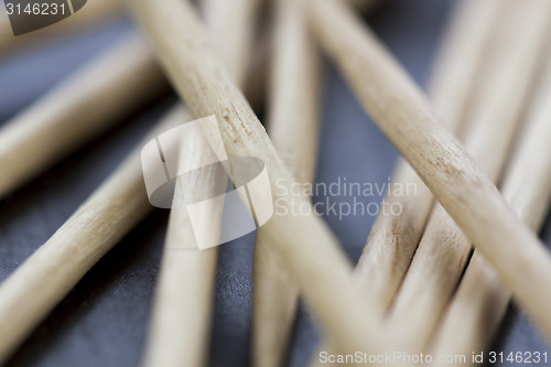 Image of Pile of wooden toothpicks