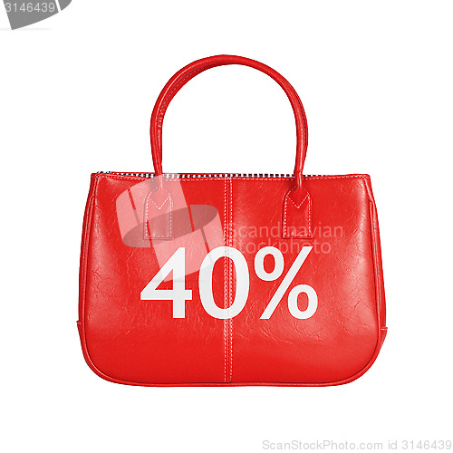 Image of Sale bag design element isolated on white