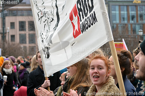 Image of Red Youth (Rød Ungdom) celebrating the International Women's Day