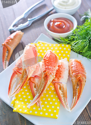 Image of boiled crab claws 