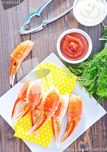 Image of boiled crab claws