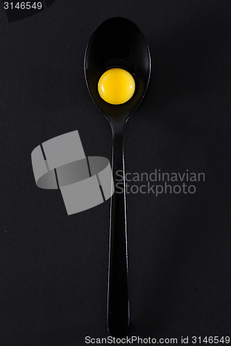 Image of Quail eggs in spoon