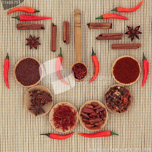 Image of Red Chilli Peppers and Spices