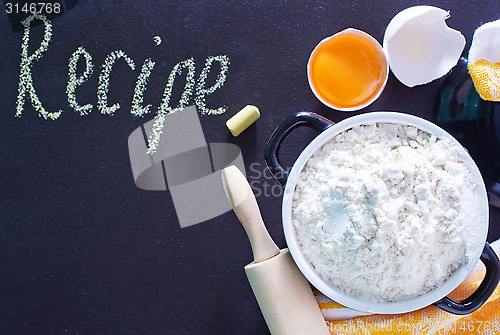 Image of flour and eggs