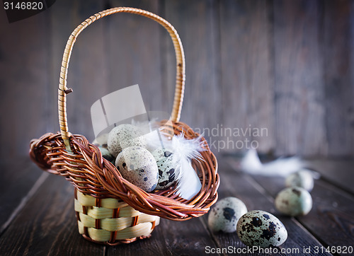 Image of raw quail eggs