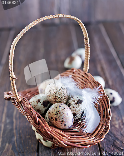 Image of raw quail eggs