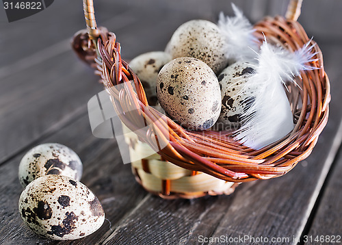 Image of raw quail eggs