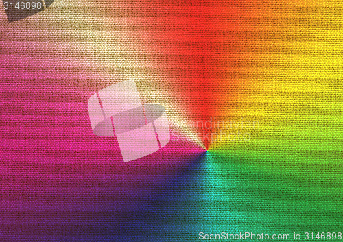 Image of rainbow-colored paints on canvas