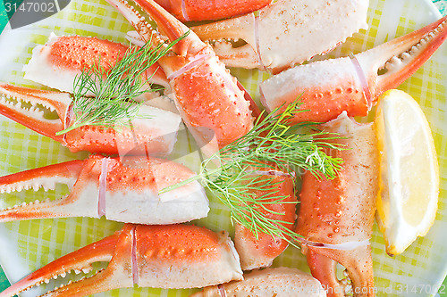 Image of boiled crab claws