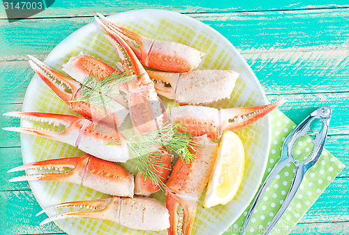 Image of boiled crab claws