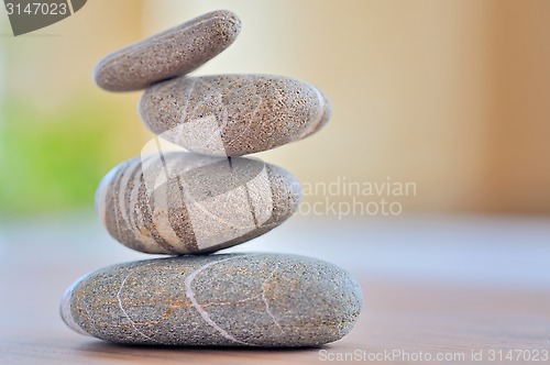 Image of Stack of round stones