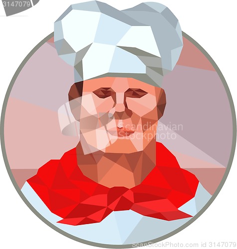 Image of Chef Cook Baker Head Low Polygon